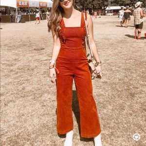 Urban Outfitters burnt orange jumpsuit